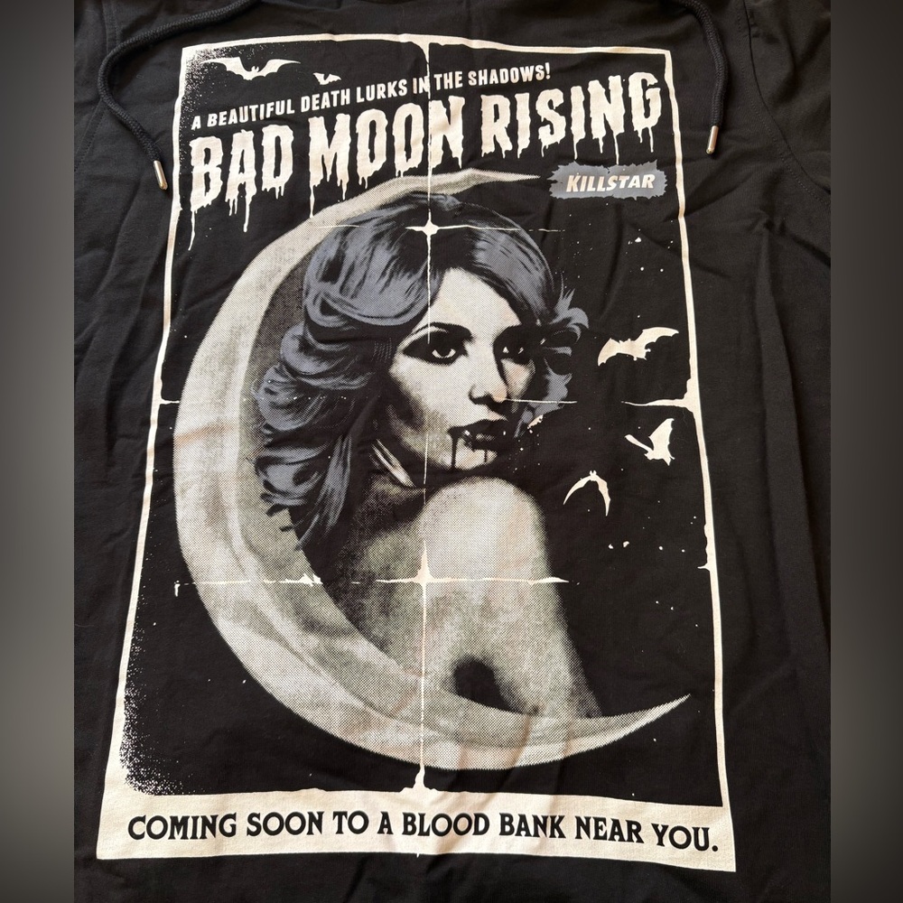 Killstar Black 'Bad Moon Rising' Graphic Hoodie - Picture 3 of 16